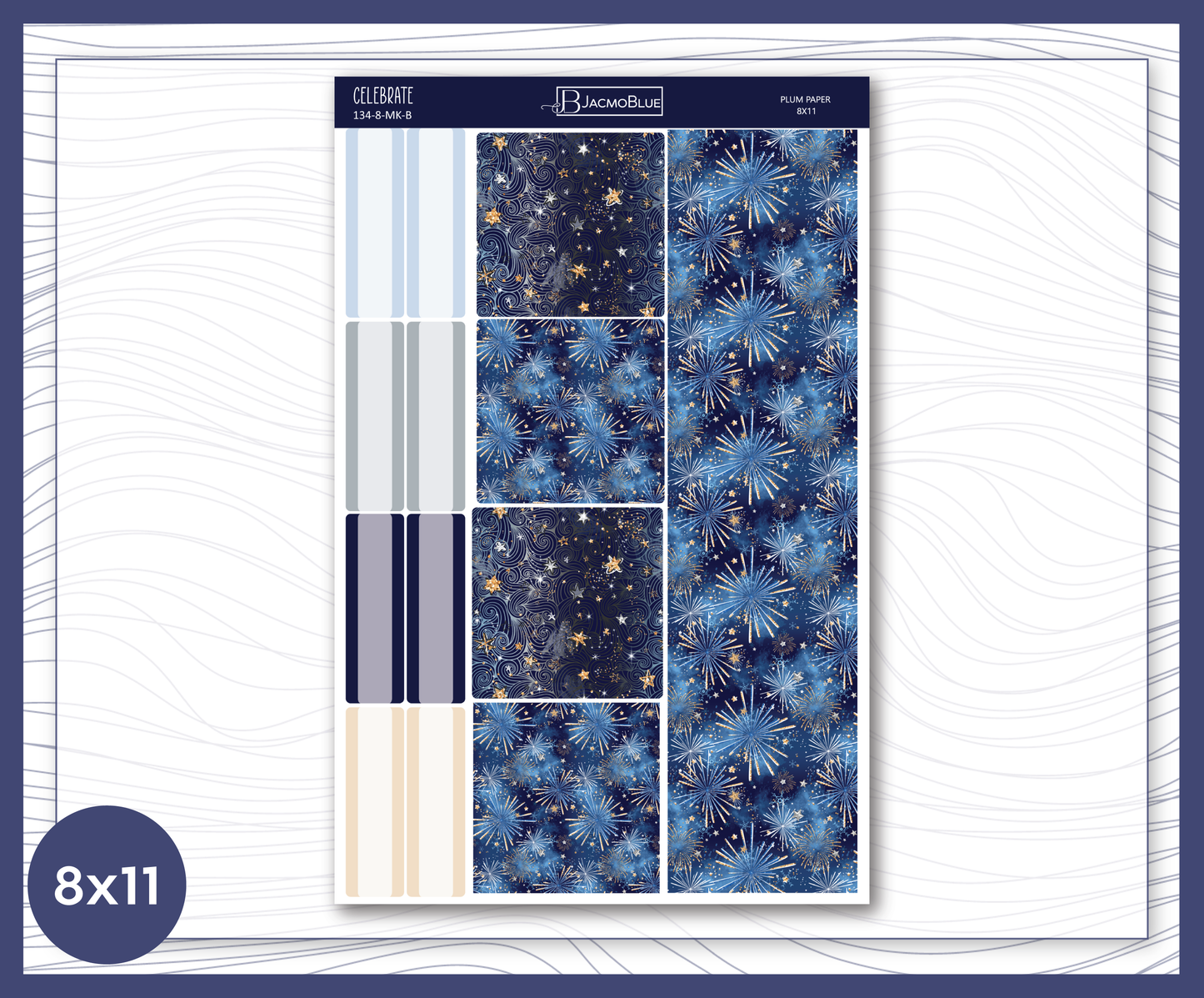 134 Plum Paper Planner 8x11 Monthly Kit - Sheet B