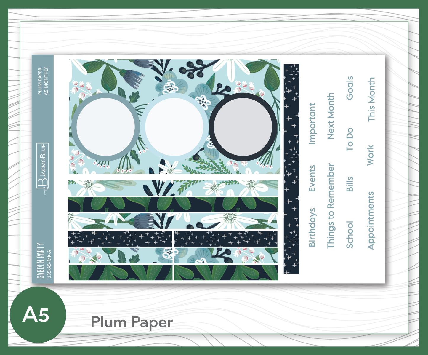 134 Plum Paper Monthly Kit  A5 - Full Kit