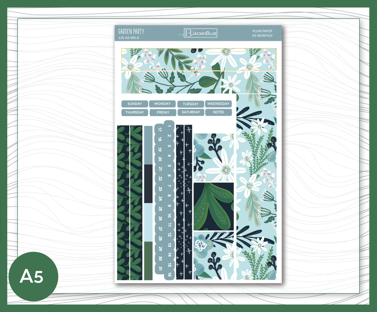 134 Plum Paper Monthly Kit  A5 - Full Kit