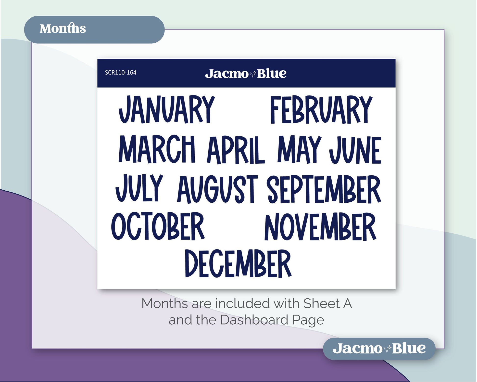 Erin Condren 7x9 Kit 164 Fantasy Botanicals Monthly Planner Sticker Kit