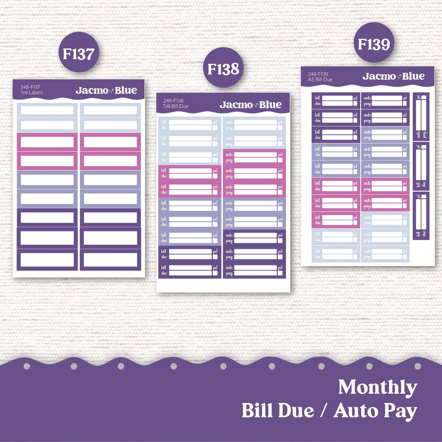 PRINTABLE Plum Paper Planner Monthly Stickers October 8x11 7x9 A5 Print and Cut - 248P