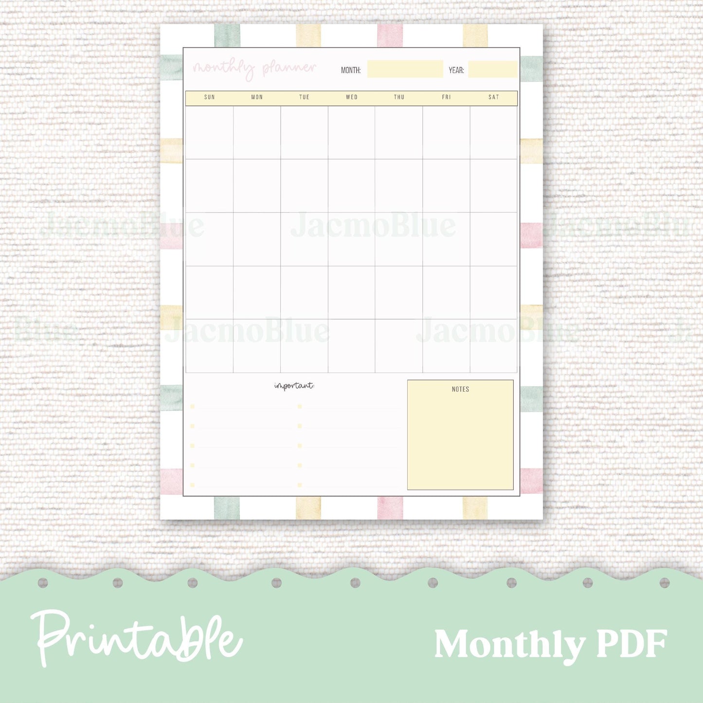 PRINTABLE Planner Bundle - Monthly, Weekly, Daily, Notes Journaling 255P PDF Download GoodNotes - Digital Planner