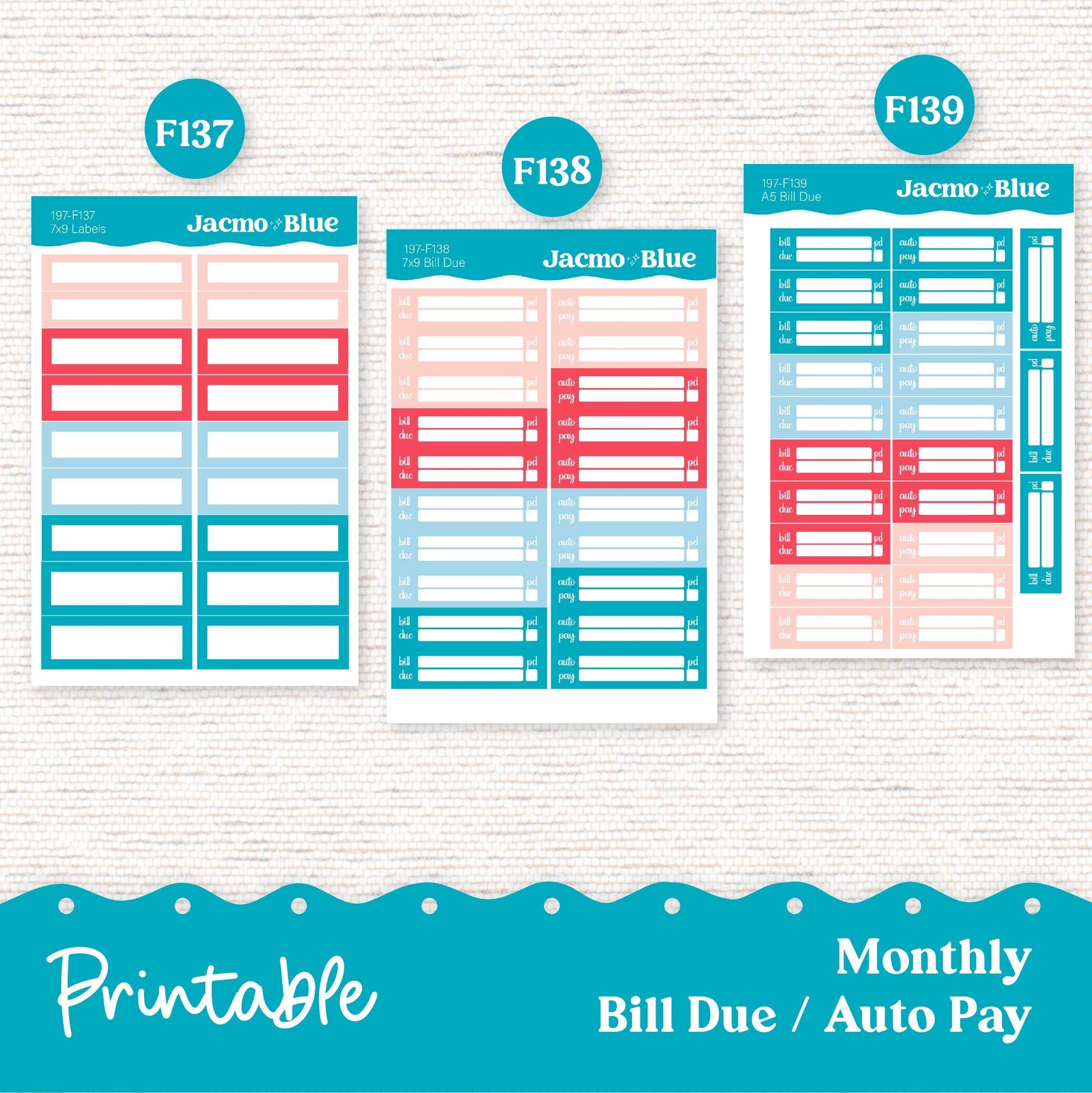 Plum Paper Planner PRINTABLE Monthly Stickers 8x11 7x9 A5 Print and Cut - 249P July Doodles