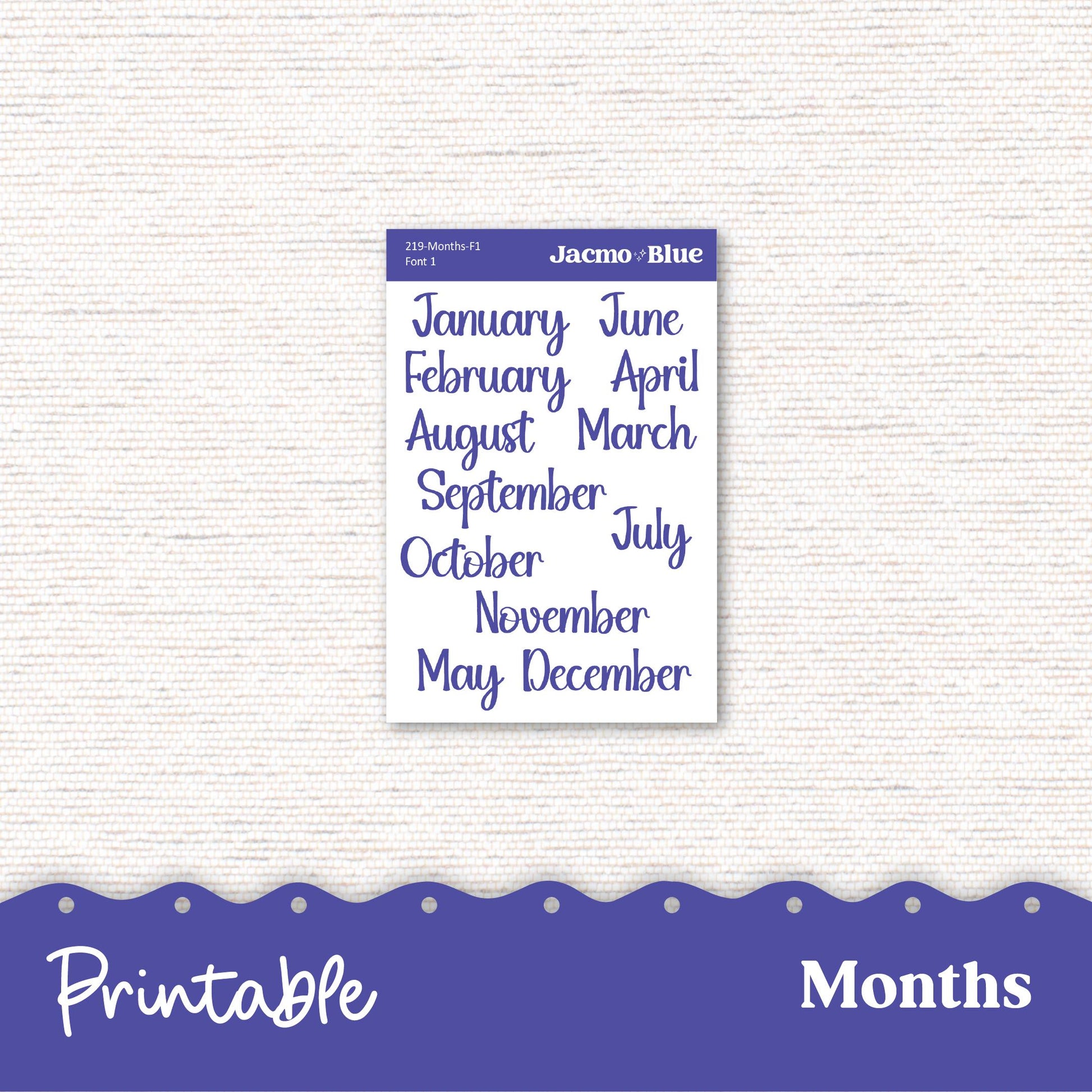 Plum Paper Planner PRINTABLE Monthly Stickers 8x11 7x9 A5 Print and Cut - 219P Spontaneous