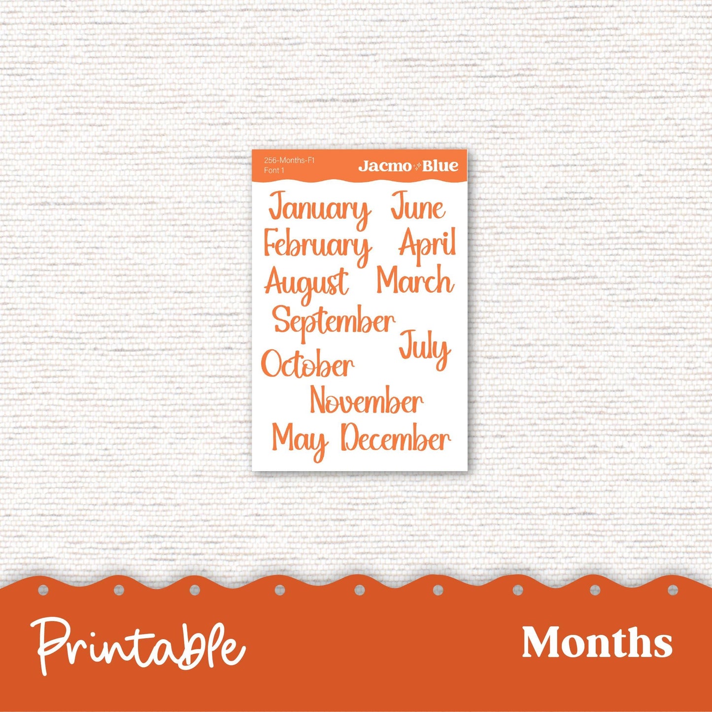 256P PRINTABLE Monthly Planner Stickers for Hobonichi Cousin A5 - Print and Cut Silhouette and Cricut - Summer Gerber Daisies