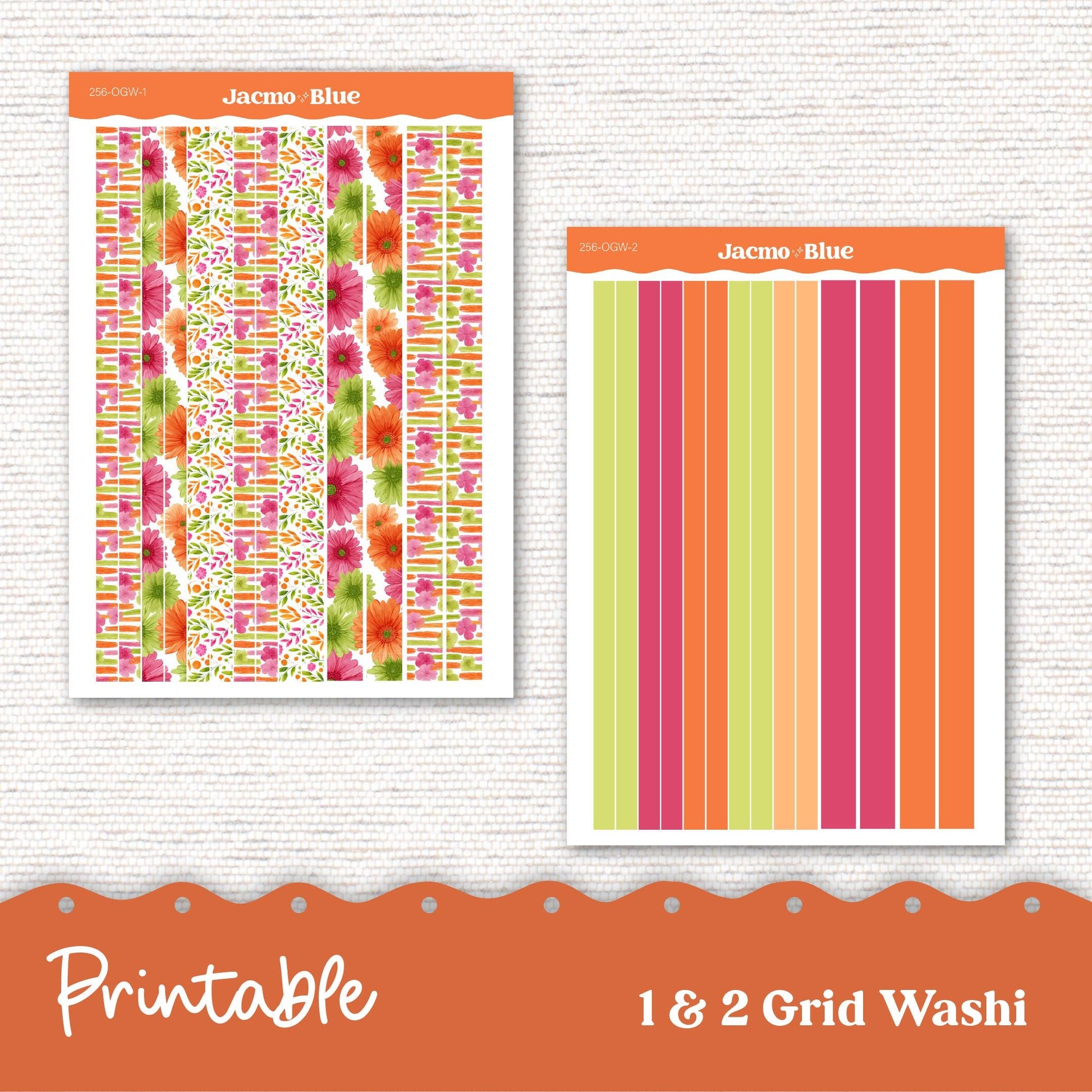 PRINTABLE Hobonichi Weekly Sticker Kit Cousin & Weeks Planner Stickers - Silhouette Cricut Transparent PNG Files 256P Summer Gerber Daisies
