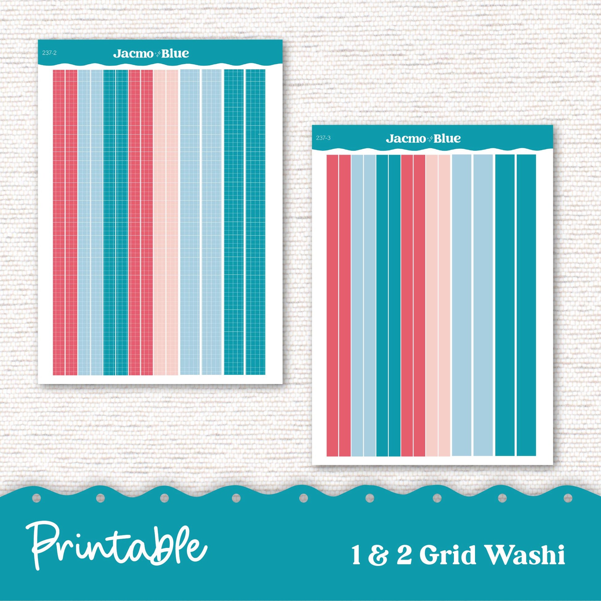 249P PRINTABLE Hobonichi Weekly Sticker Kit Cousin & Weeks Planner Stickers - Silhouette Cricut PNG Files Doodle July Red White Blue