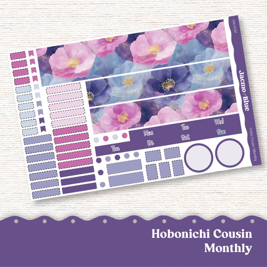 248P PRINTABLE Monthly Planner Stickers for Hobonichi Cousin A5 - Print and Cut Silhouette and Cricut