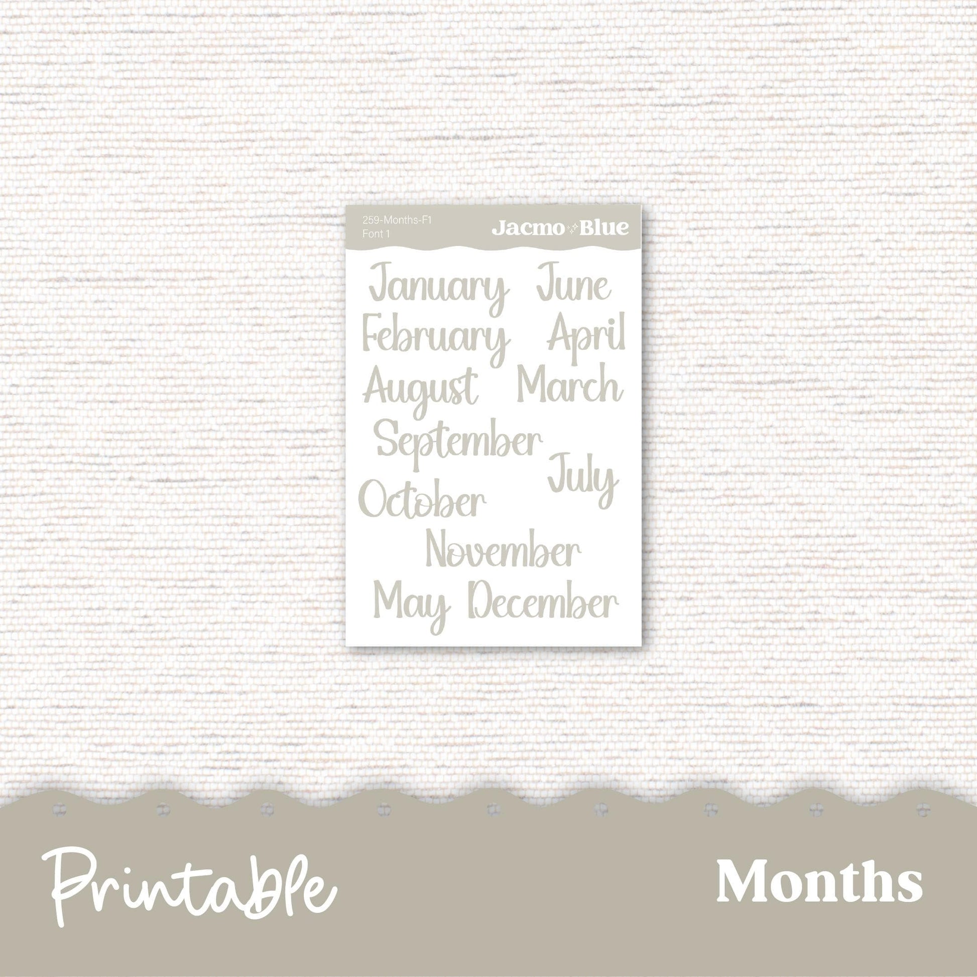 Plum Paper Planner PRINTABLE Monthly Stickers 8x11 7x9 A5 Print and Cut - Cricut Silhouette - 259P Southwestern Zen