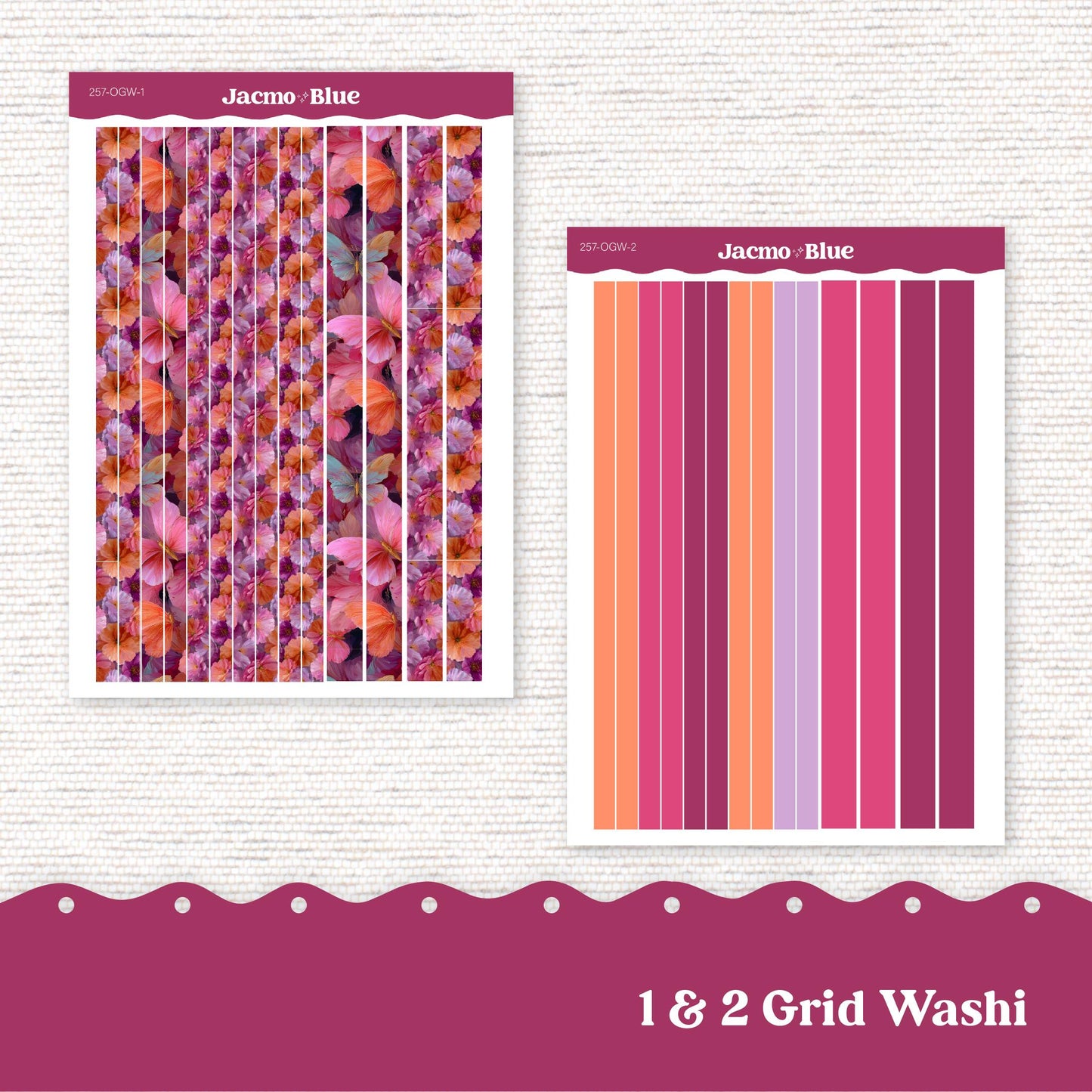 Weekly Planner Sticker Kit Vertical Planner Stickers Kit 257 Butterflies Pink Purple Standard Vertical 1.5" Columns A5