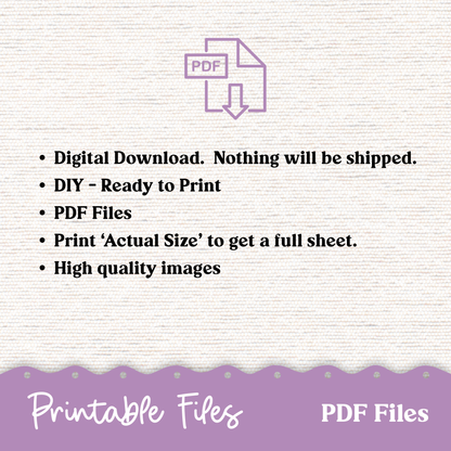 Printable Vellum Dashboards - 4 Sizes Plus Planning Notes - 247P