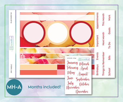 Clearance Plum Paper 7x9 Monthly & Highlights Kit Planner Stickers Pink Lemonade Kit 57