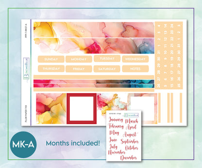 Clearance Plum Paper 7x9 Monthly & Highlights Kit Planner Stickers Pink Lemonade Kit 57