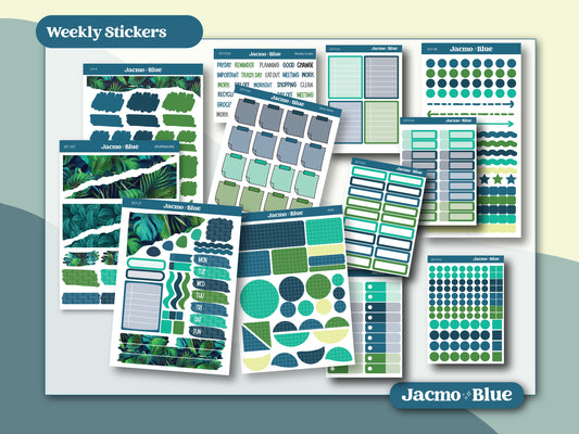 CLEARANCE Kit 157 In the Jungle Add-Ons Weekly Planner Stickers