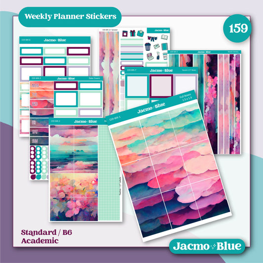 Weekly Sticker Kit Vertical Planner Stickers Kit 159 New Day