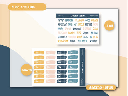 Kit 166 Add-Ons Weekly Planner Stickers