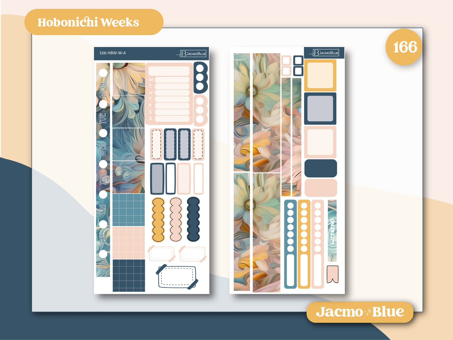 Fantasy Botanicals Hobonichi Weeks Weekly Sticker Kit 166