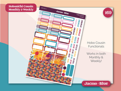 Fantasy Botanicals Hobonichi Cousin Weekly Planner Stickers Kit 169