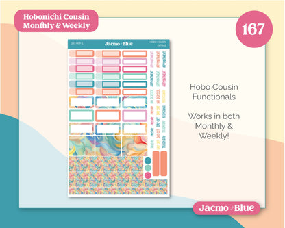 Fantasy Botanicals Hobonichi Cousin Monthly Planner Stickers Kit 167