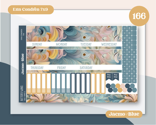 Erin Condren 7x9 Kit 166 Fantasy Botanicals Monthly Planner Sticker Kit