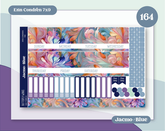 Erin Condren 7x9 Kit 164 Fantasy Botanicals Monthly Planner Sticker Kit