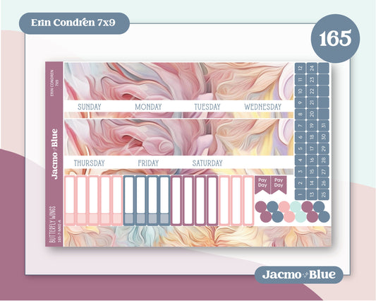 Erin Condren 7x9 Kit 165 Fantasy Botanicals Monthly Planner Sticker Kit