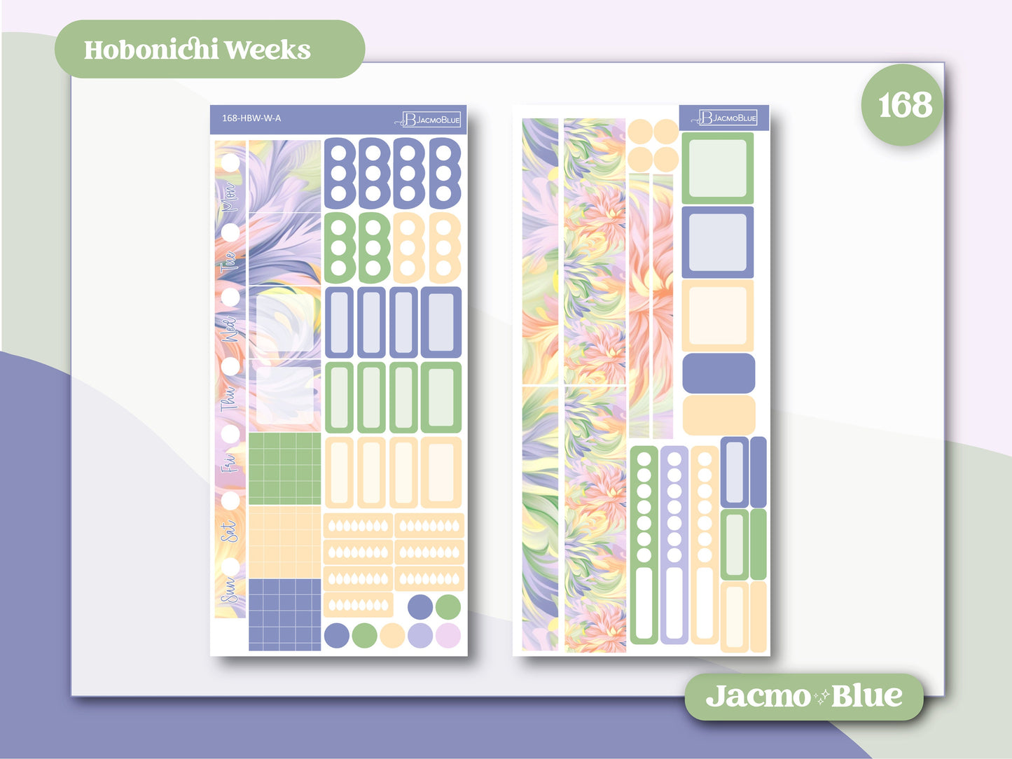 Fantasy Botanicals Hobonichi Weeks Weekly Sticker Kit 168