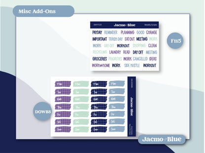 Weekly Sticker Kit Vertical Planner Stickers Kit 164
