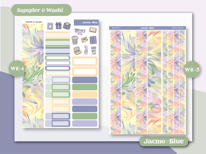 Fantasy Botanicals Weekly Sticker Kit Vertical Planner Stickers Kit 168