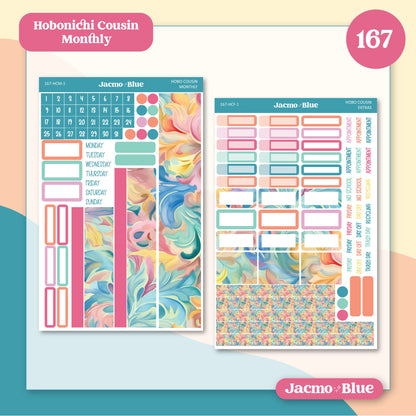 Fantasy Botanicals Hobonichi Cousin Monthly Planner Stickers Kit 167