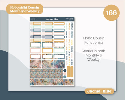 Fantasy Botanicals Hobonichi Cousin Monthly Planner Stickers Kit 166