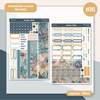 Fantasy Botanicals Hobonichi Cousin Monthly Planner Stickers Kit 166