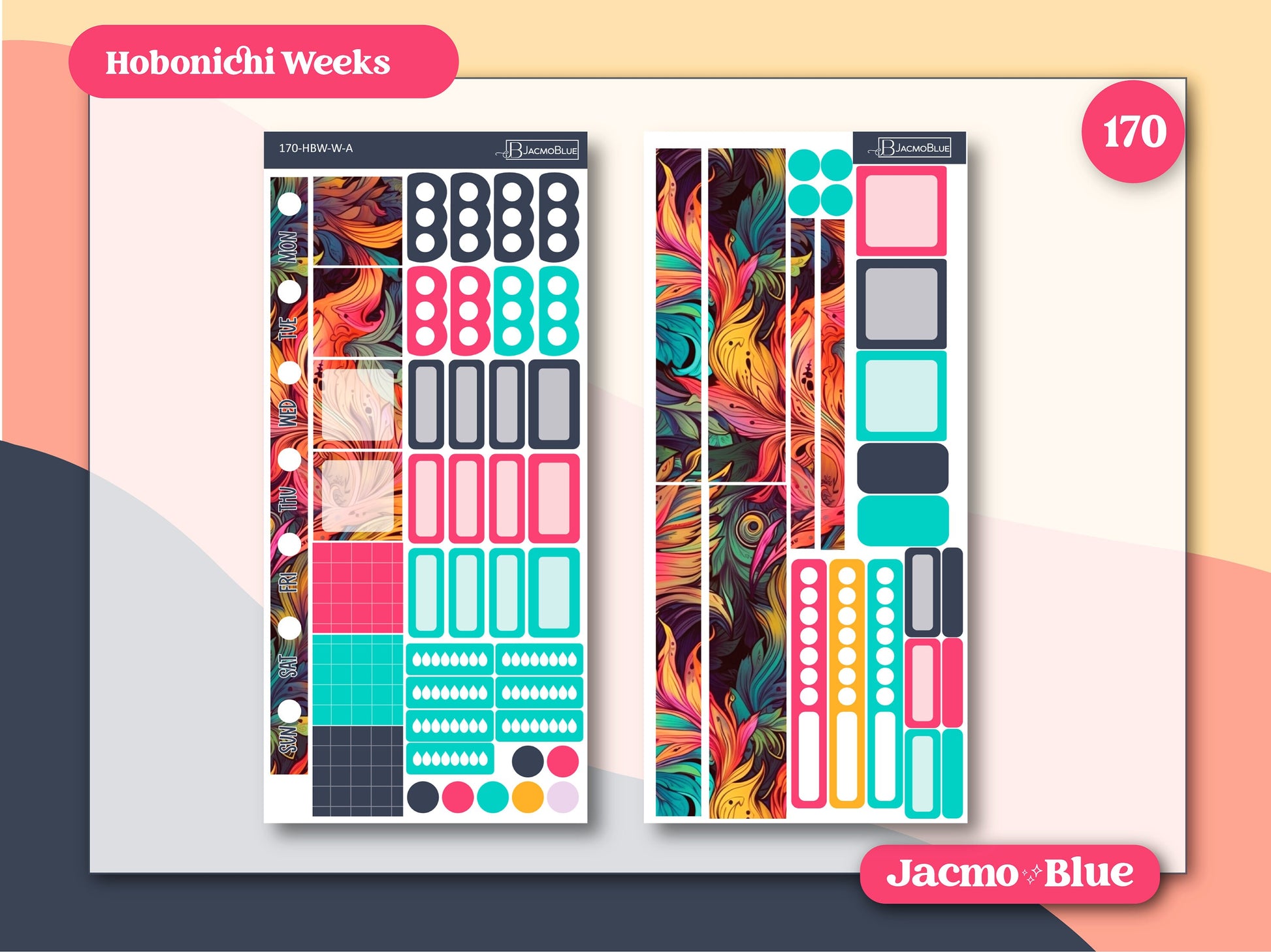 Fantasy Botanicals Hobonichi Weeks Weekly Sticker Kit 170