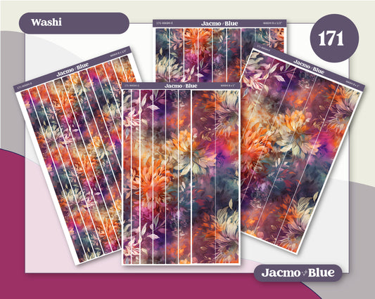 Washi Strips Stickers - 8 Inches Long - Kit 171 Dreamscapes