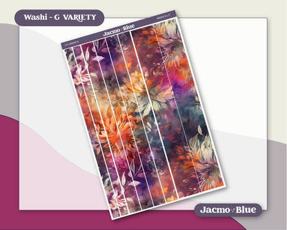 Washi Strips Stickers - 8 Inches Long - Kit 171 Dreamscapes