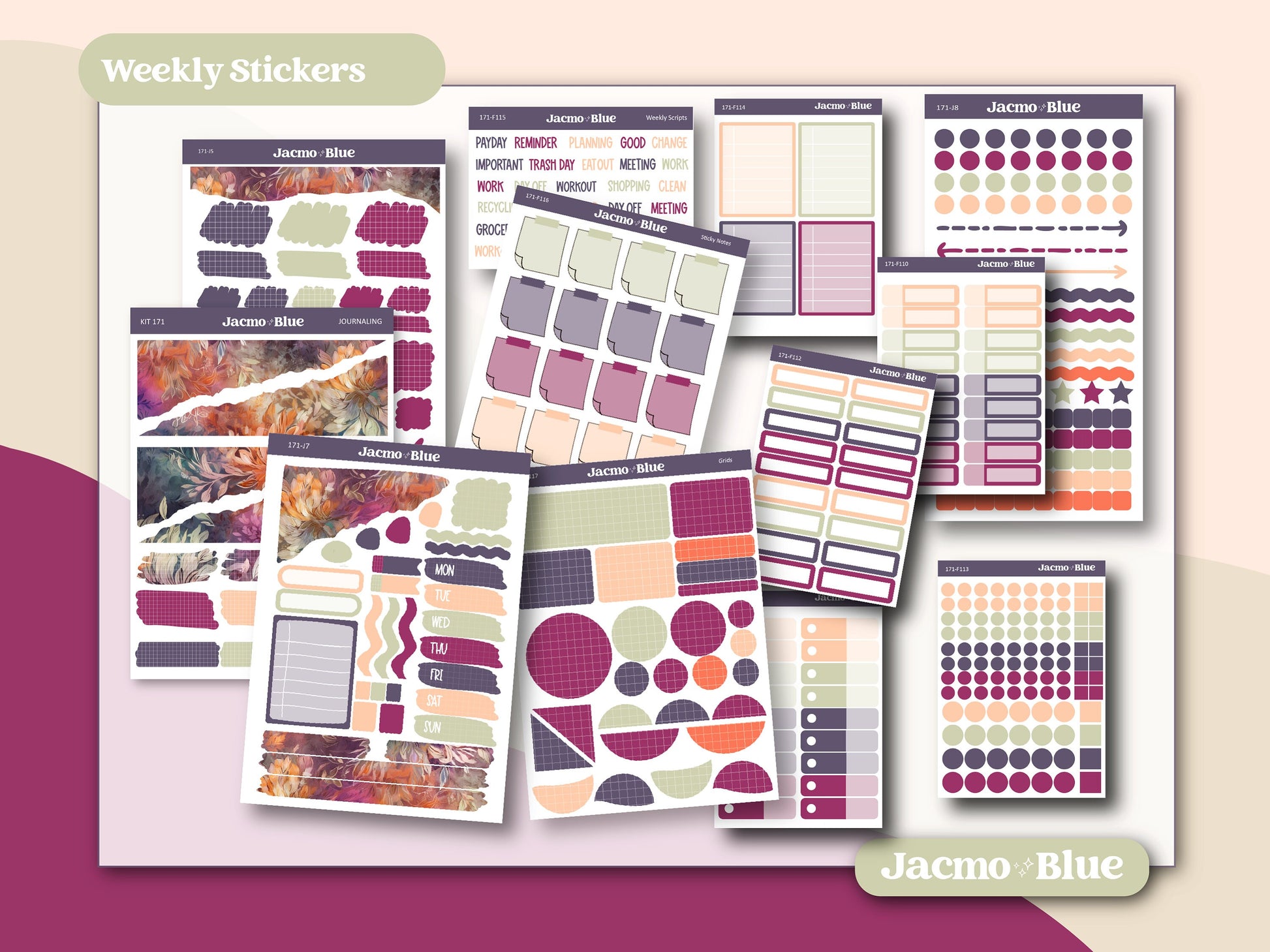 Dreamscapes Kit 171 Add-Ons Weekly Planner Stickers