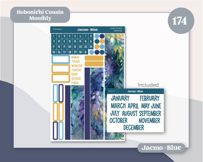 Hobonichi Cousin Monthly Planner Stickers Kit 174 Dreamscapes