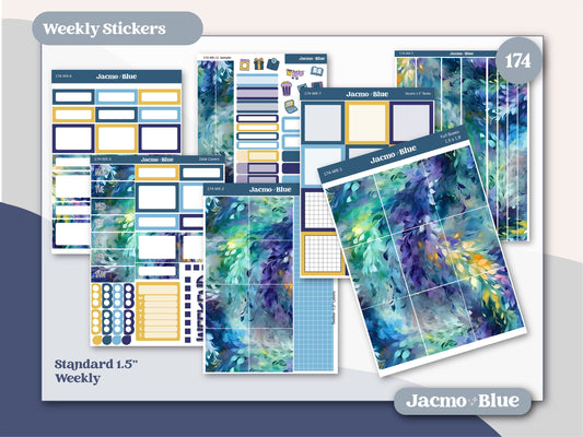 Dreamscapes Weekly Sticker Kit Vertical Planner Stickers Kit 174