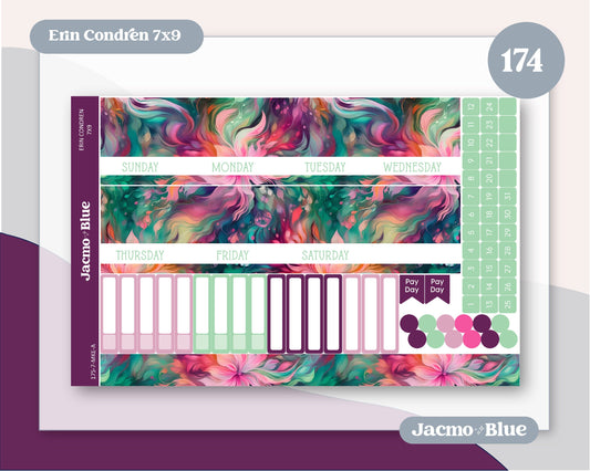 Erin Condren 7x9 Kit 175 Dreamscapes Monthly Planner Sticker Kit