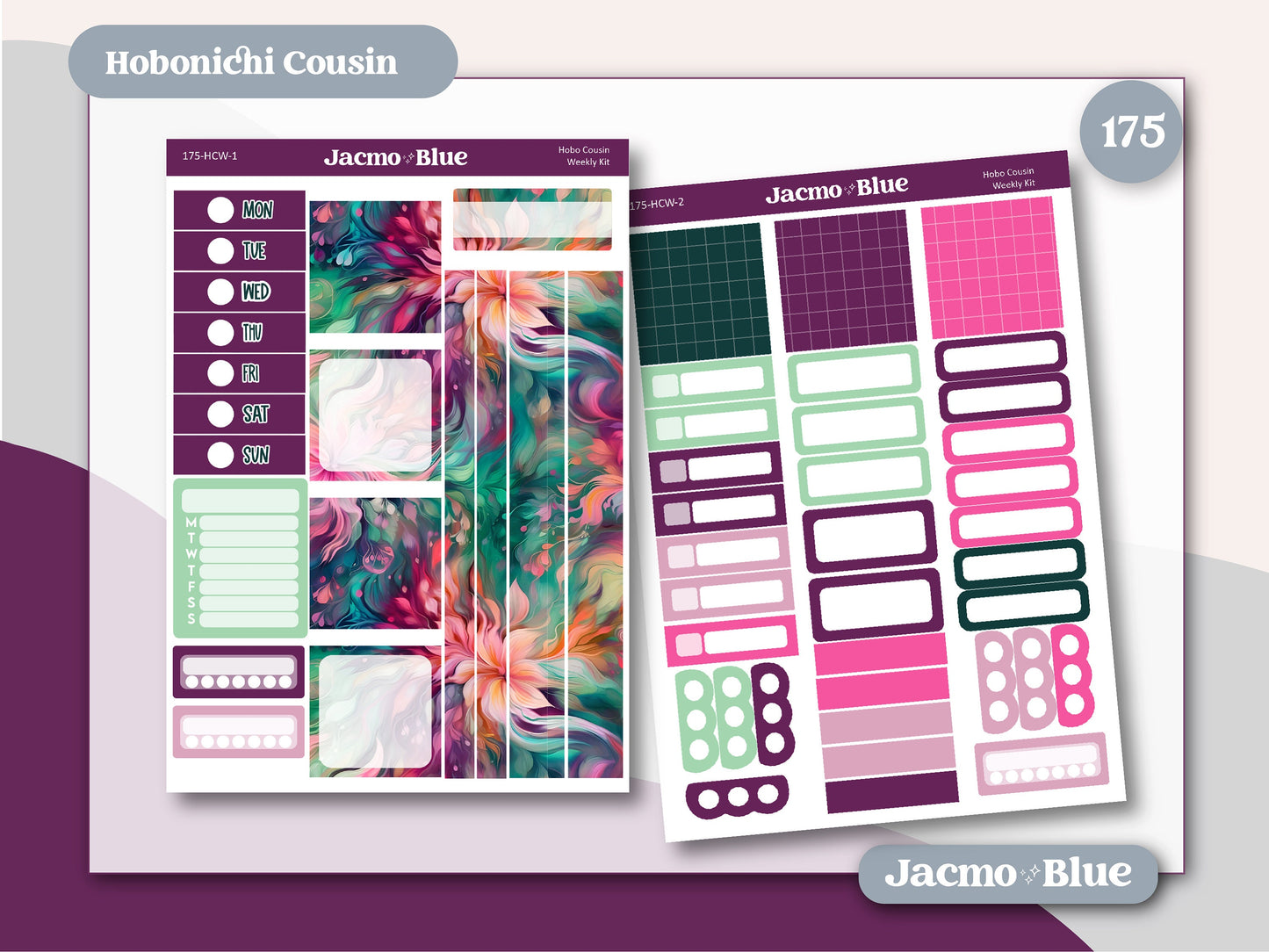 Dreamscapes Hobonichi Cousin Weekly Planner Stickers Kit 175