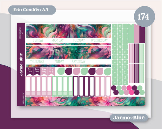 Erin Condren A5 Kit 175 Dreamscapes Monthly Planner Sticker Kit