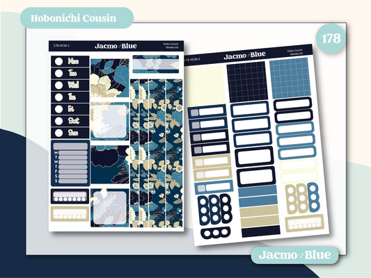 Vintage Kimono Hobonichi Cousin Weekly Planner Stickers Kit 178