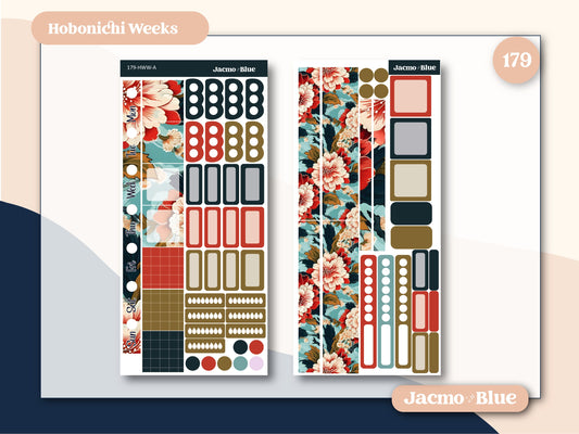 Vintage Kimono Hobonichi Weeks Weekly Sticker Kit 179