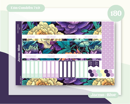 Erin Condren 7x9 Kit 180 Vintage Kimono Monthly Planner Sticker Kit