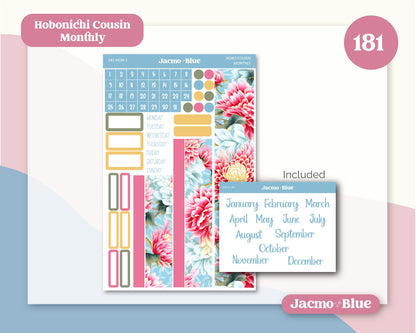 Hobonichi Cousin Monthly Planner Stickers Kit 181 Vintage Kimono