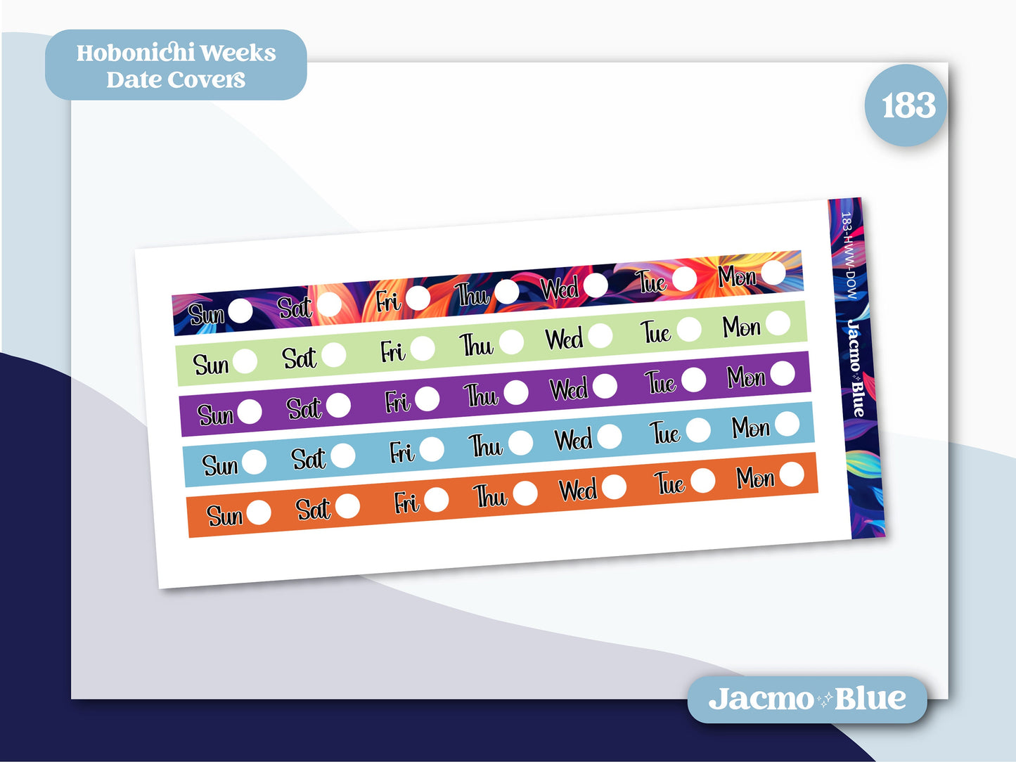 Date Covers Hobonichi Weeks Weekly Sticker Daydreams Kit 183