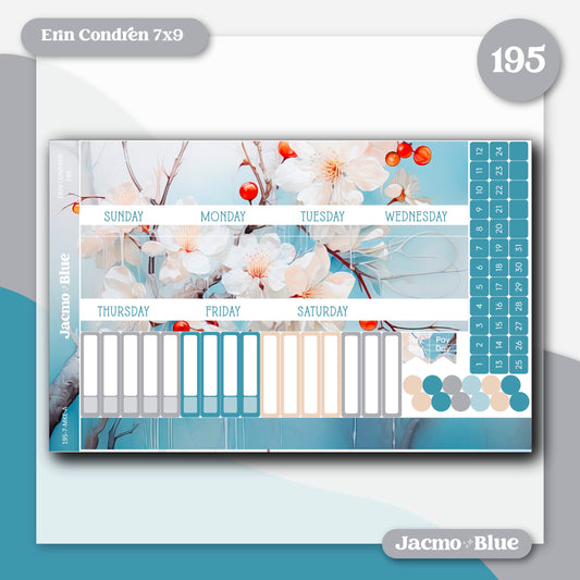 Erin Condren 7x9 Kit 195 Monthly Planner Sticker Kit Winter Berries