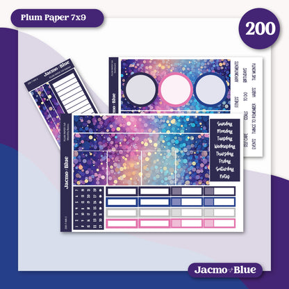 Plum Paper 7x9 Monthly & Highlights Kit Planner Stickers Kit 200