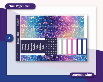 Plum Paper 8.5 x 11 Monthly Sticker Kit - Kit 200 Midnight Sparkles