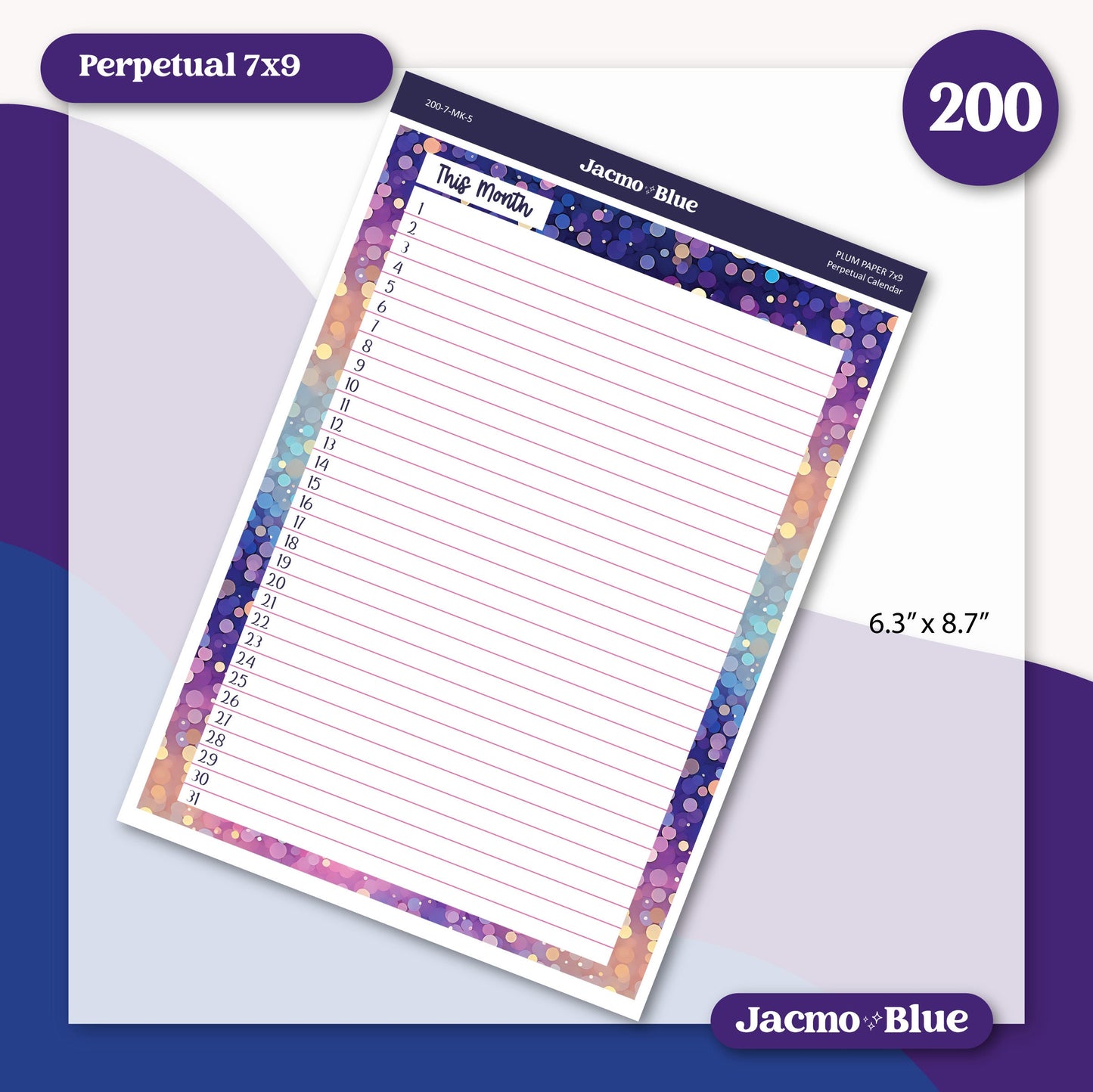 Erin Condren 7x9 Kit 200 Monthly Planner Sticker Kit Midnight Sparkles